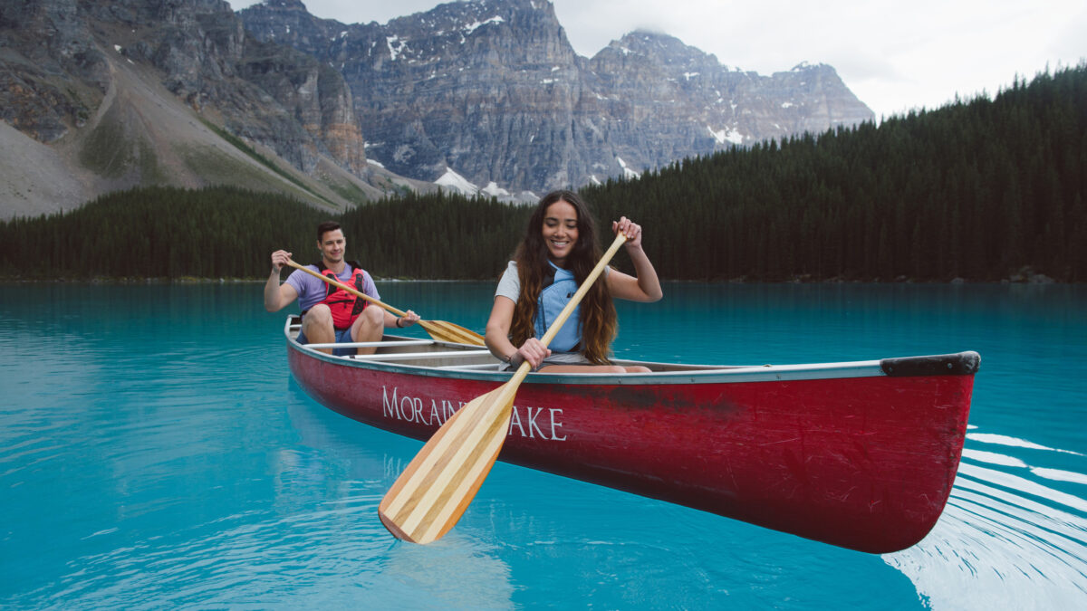 Canoeing Moraine Lake Jake